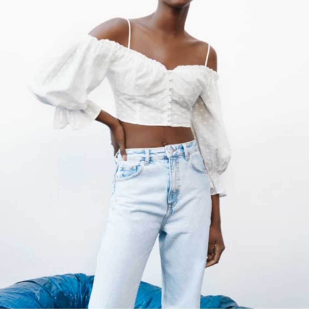 Zara white off the shoulder top